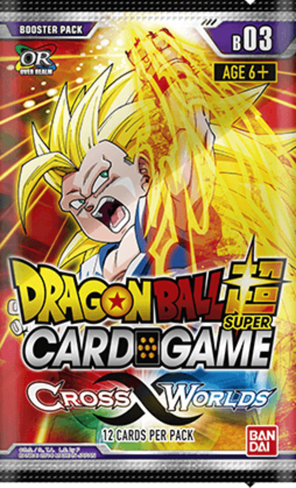 Cross Worlds Booster Packung - Dragon Ball Super Card Game Season 3 (Englische Version) - Booster Packung mit 12 Karten