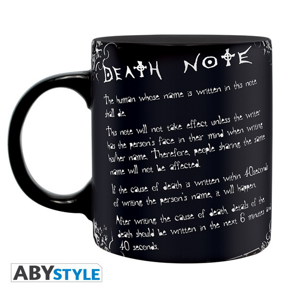 Death Note - 320 ml Tasse - L & Death Note Regeln (Englisch) - AbyStyle