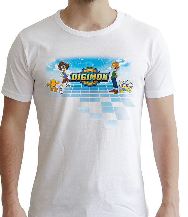 Digimon T-Shirt - Tai Yagami, Matt Ishida, Agumon und Gabumon - Größe L