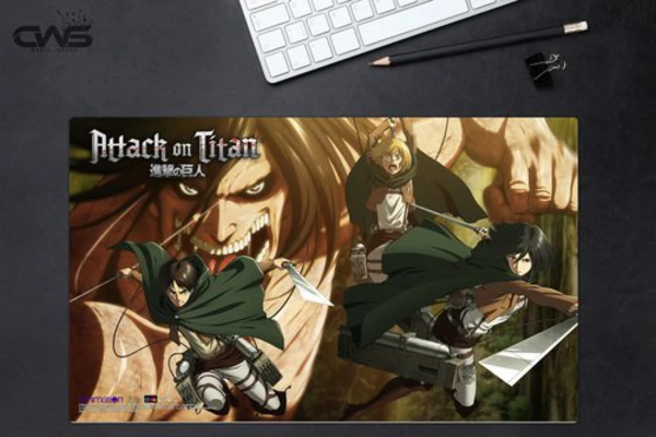 Eren, Mikasa & Armin - Mousepad - Attack on Titan