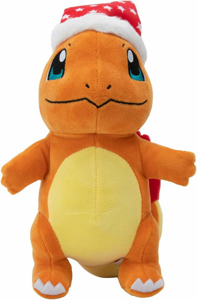 Glumanda mit Weihnachtmütze - Pokémon - 20 cm Plüsch