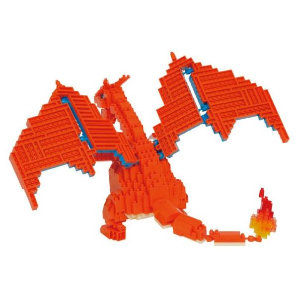 Glurak Charizard - Pokémon // Deluxe NANOBLOCK - NBPM-080