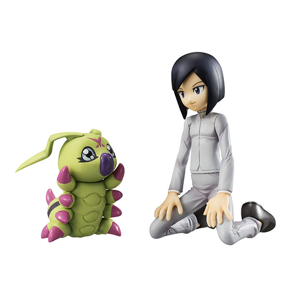 Ken Ichijouji mit Wormmon, Leafmon und Minomon