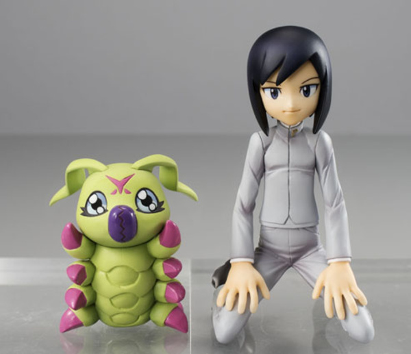 Ken Ichijouji mit Wormmon, Leafmon und Minomon