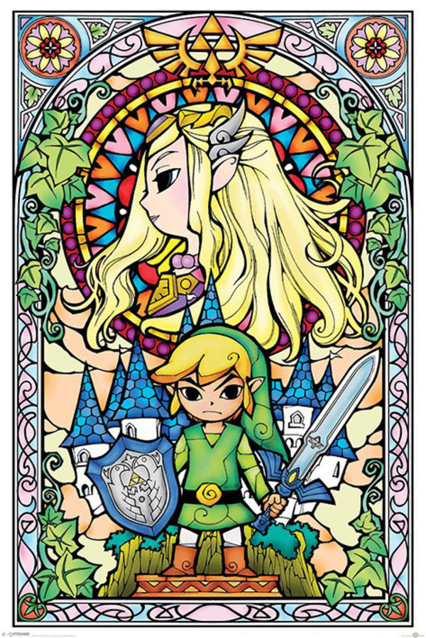 Legend of Zelda Poster - Stained Glass