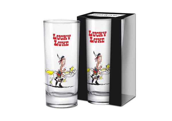 Luke und Jolly Jumper 1 - Lucky Luke Long Drink Glas - Zag Toys