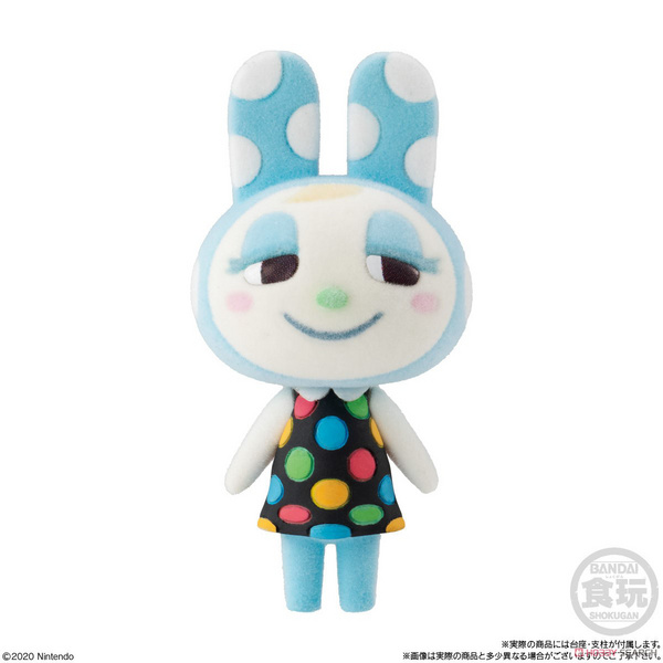 Manu / Francine / Furansowa - Minifigur mit beflockter Oberfläche - Animal Crossing: New Horizons - Bandai