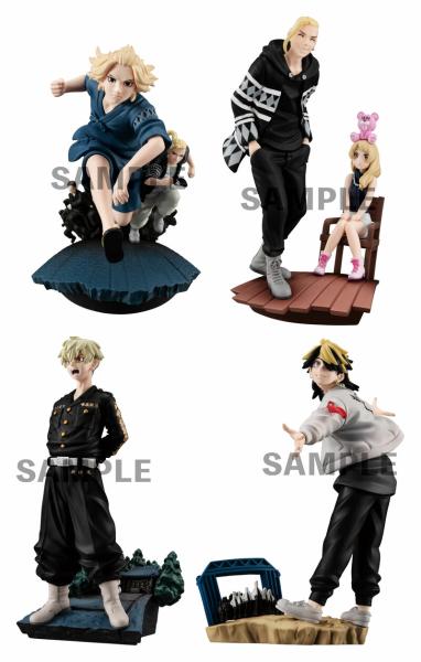 Set - Toman Heroic Scenes Vol. 2 - Tokyo Revengers Petitrama Series - Megahouse (4 Figuren)