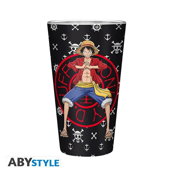 Monkey D. Ruffy 400 ml Glas - One Piece - AbyStyle