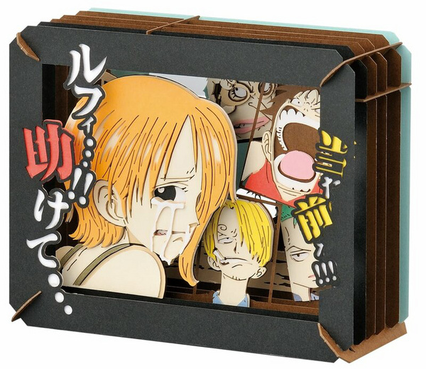 Nami bittet ruffy um Hilfe (Ruffy...!! Help...) - One Piece - Papiertheater (PT-121X) - Ensky