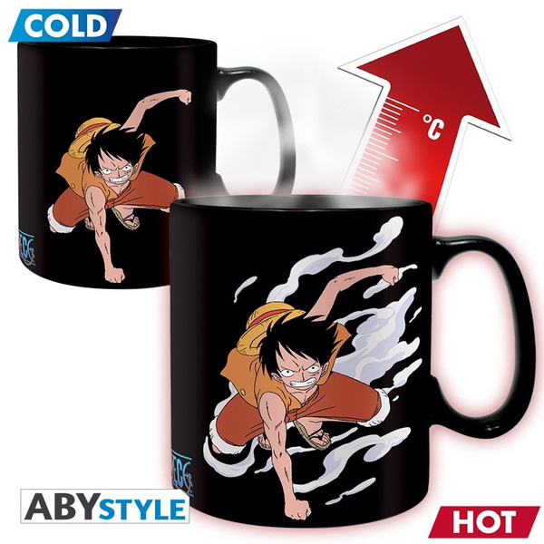 One Piece Tasse - Thermotasse - Zaubertasse - Farbwechseltasse - Ruffy und Ace