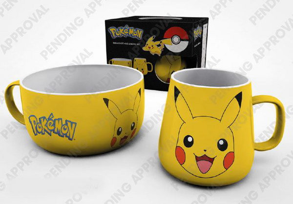 Pikachu - Pokémon Frühstücks-Set Tasse+Schüssel - GYE