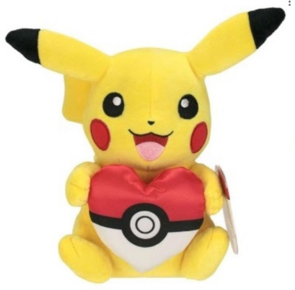 Pikachu - Pokémon Plüschtier mit Pokeherz - 20 cm