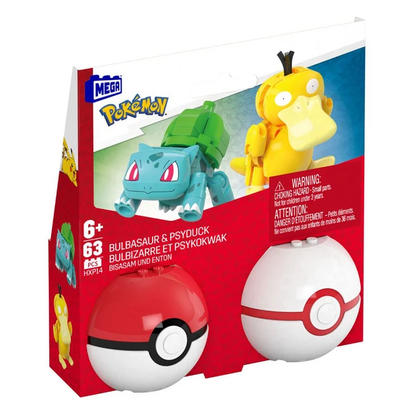 Bisasam & Enton - Pokémon - MEGA Bauset Poké Ball Collection - Mattel