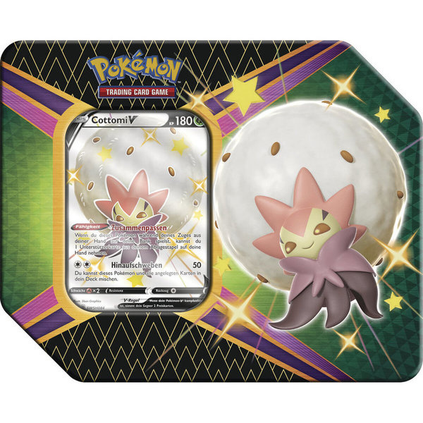 Pokemon TCG - Schwert und Schild Tin Box - Shiny Cottomi V (german)