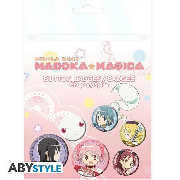 Puella Magi Madoka Magica - Button Set (Main Characters) - AbyStyle