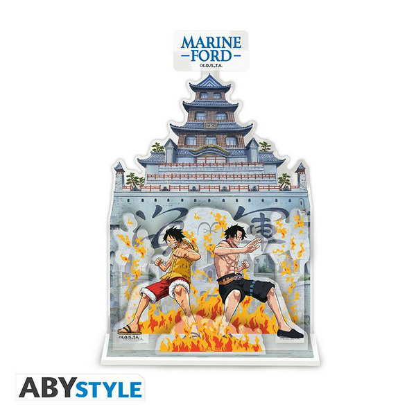 Ruffy & Ace (Marineford) - One Piece - Acryldiorama - AbyStyle