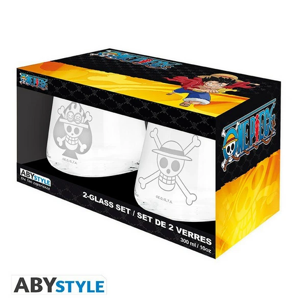 Ruffy & Ace - One Piece - 2 Gläser Set - AbyStyle