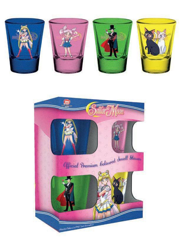 Sailor Moon Characters and Symbols - Premium Schnapsgläser 4er Set - GYE