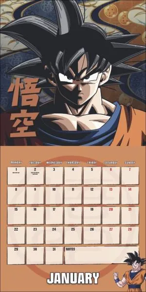 Dragon Ball Z Kalender 2024