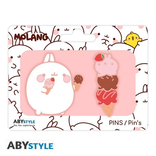 "Ice cream" - Molang - Pin Set - AbyStyle