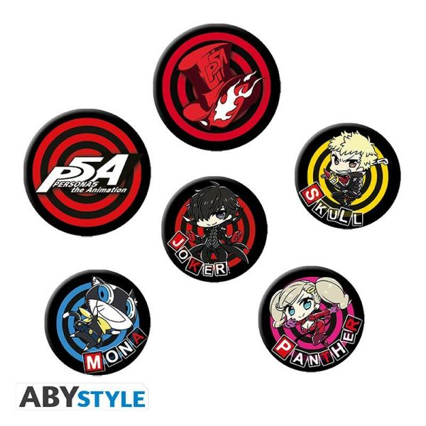 Persona 5 - "Phantom Thieves Chibi" - Badge Pack - ABYStyle