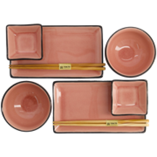 Geschenke Set Schalen "Glasiges Pink"  (8-teilig) von TOKYO Design Studio