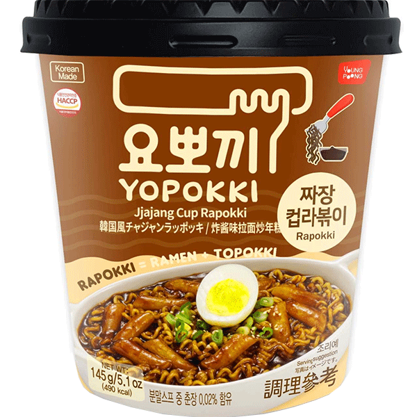 Koreanische Rapokki = Ramen & Topokki - Jjajang Cup von Yopokki