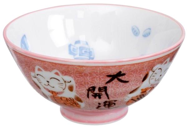 Kawaii Bowl - Winkekatze / Maneki-neko - Pink von Tokyo Design Studio (300ml)