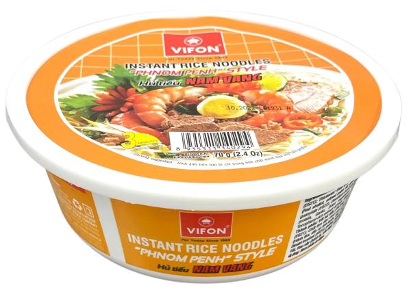 Cup-Nudeln - Reisbandnudeln nach Phnom Penh Style mit Schwein- und Shrimpgeschmack - NAM VANG - Big Bowl von VIFON