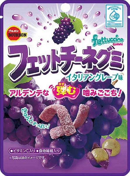 Japanische fettuccine Gummi mit Trauben Geschmack von Bourbon