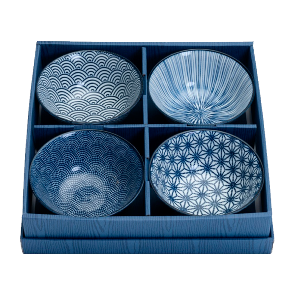 Geschenke Set Tayo Bowl | Schale in "Japan-Blau" von TOKYO Design Studio (500ml.) 