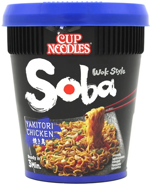 Soba-Cup-Nudeln - Yakisoba - Yakitori - Chicken von Nissin