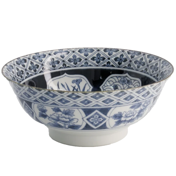 Ramen Bowl - Madori-Bishi-Botan - Blau von Tokyo Design Studio (1300ml)