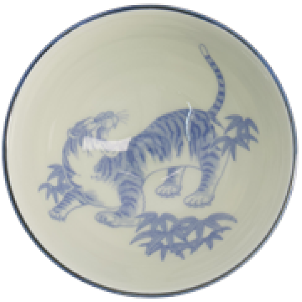 Kawaii Bowl / Schale für Reis - Bambus Tiger Blau von TOKYO Design Studio (300ml)