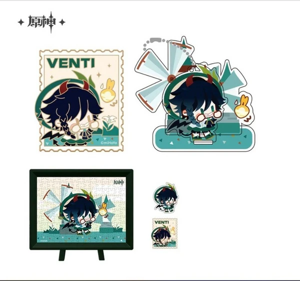 Venti Devil Ver. Set - Puzzle, Acrylaufsteller, Pin und Exkulsiv Sticker - Genshin Impact - miHoYo