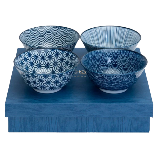 Geschenke Set Tayo Bowl | Schale in "Japan-Blau" von TOKYO Design Studio (500ml.) 