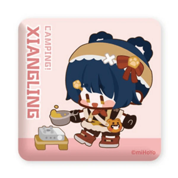 Xiangling - Genshin Impact Relaxing Camp Series - Button - miHoYo