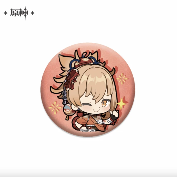 Yoimiya Naganohara - Genshin Impact - Chibi Stickers Glossy Badge - miHoYo