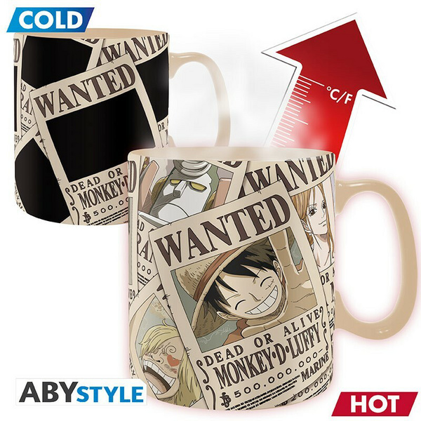 One Piece - Hochwertiges Premium-Geschenk-Set - Flagge + 3D Schlüsselanhänger + Heatchange/ Zaubertasse - AbyStyle