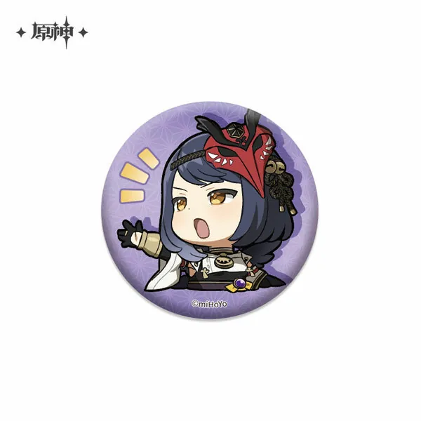 Kujou Sara Chibi Ver. - Button - Genshin Impact - miHoYo