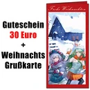 Gutschein - 30 Euro - mit Anime Weihnachtsgrußkarte